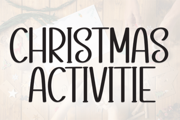 Christmas Activitie: A Bold Display Font for Festive Web Design