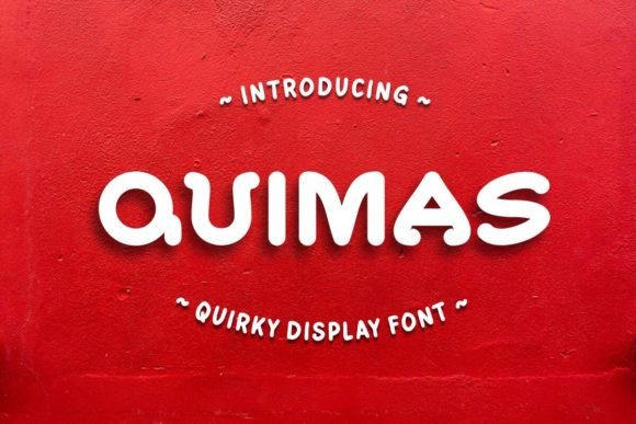 Quimas: A Festive Display Font for Playful Brand Identity